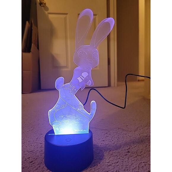 JUDY HOPPS Light Up Color Changing Night Light Lamp LED - Picture 1 of 5